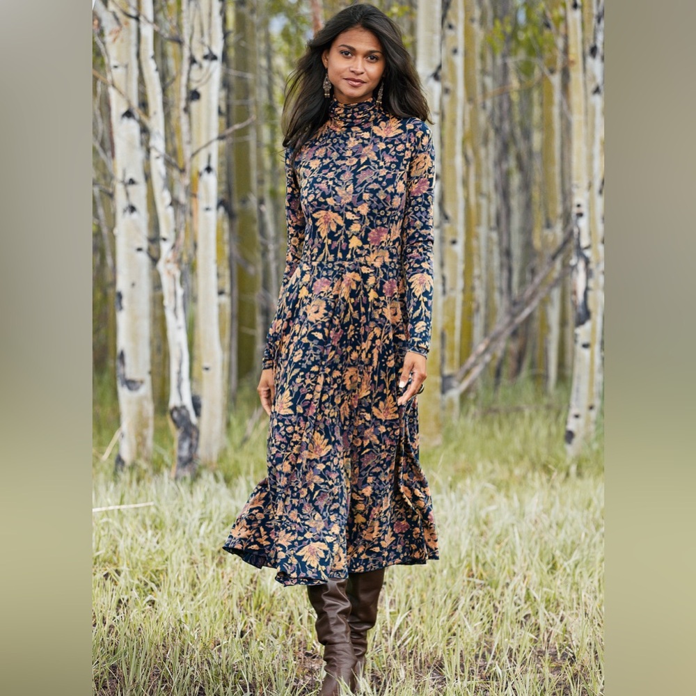 Peruvian Connection Persian Rose T-Neck Dress- new never worn